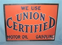 We use Union Certified motor oil retro style sign