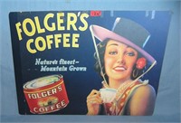Folger's Coffee retro style advertising sign