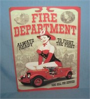 Fire Dept Always Ready to Fight the Fight retro si