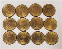 (12) 1983-Republika NG Pillipinas 25 Sentimo Coins