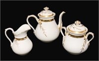 vintage teapot w large sugar & creamer