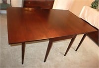 Craftique solid mahogany dropleaf dining table