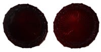 pair Avon Cape Cod ruby red finner plates 10.75"