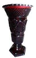 Avon Cape Cod ruby red vase w box 8"