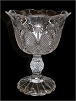 lead crystal footed bowl 8.25"