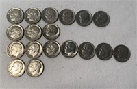 (18) Assorted Dates & Mint Marks 1965-1968 Dimes
