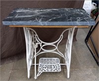 NewHome Cast Iron Marble Top Table