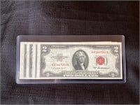 1953A 5 $2 Notes Washington, D.C.  Red Seal