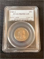 1985S 25 Cents PCGS PR69