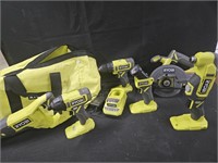 Ryobi Tool bag w/ saw, hammer drill, 1/2" drill,