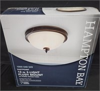 Hampton Bay 13in 2-light flush mount light