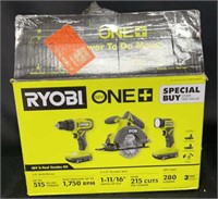 RYOBI ONE+ 18V 3-Piece Cordless Tool Kit