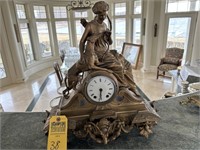 MANTEL CLOCK - SETH THOMAS SONS & CO - WOMEN & DOG