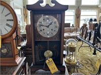 PENDULUM CLOCK - ALARON - 31 DAY CLOCK - WOOD & GL