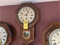 WALL CLOCK - WOOD - 24x15x4