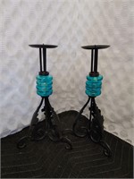 Pair of Ornate candle holders