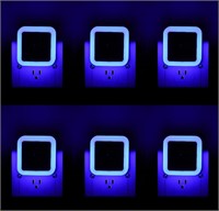 6 PACK BLUE LED NIGHT LIGHT PLUG IN
