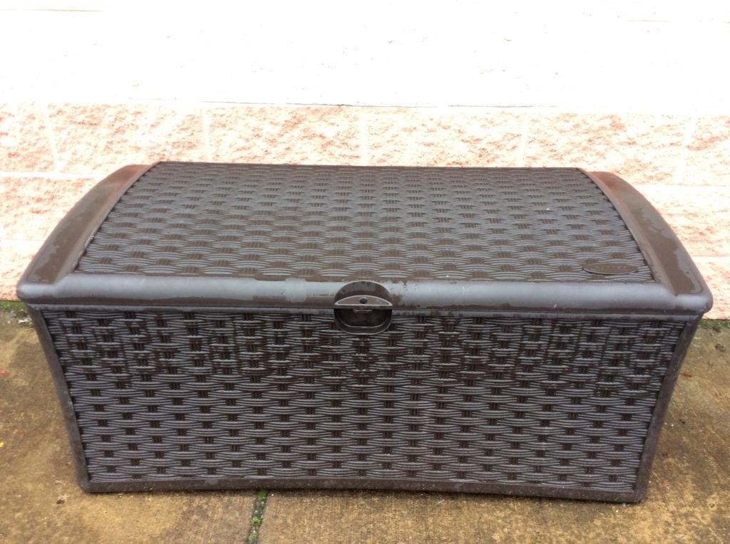 PVC Faux Wicker Deck Box