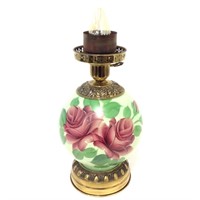 Painted Glass Hurricane Lamp Base