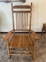 Cracker Barrel Oak Rocking Chair