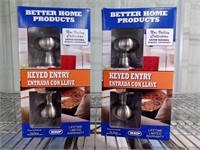 (2) Better Home Keyed Entry Door Knob Sets