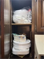 Cupboard of Disposable Plates & Utensils