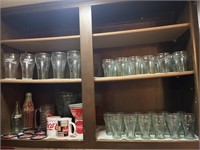 Coca-Cola Glasses & Items in Cupboard