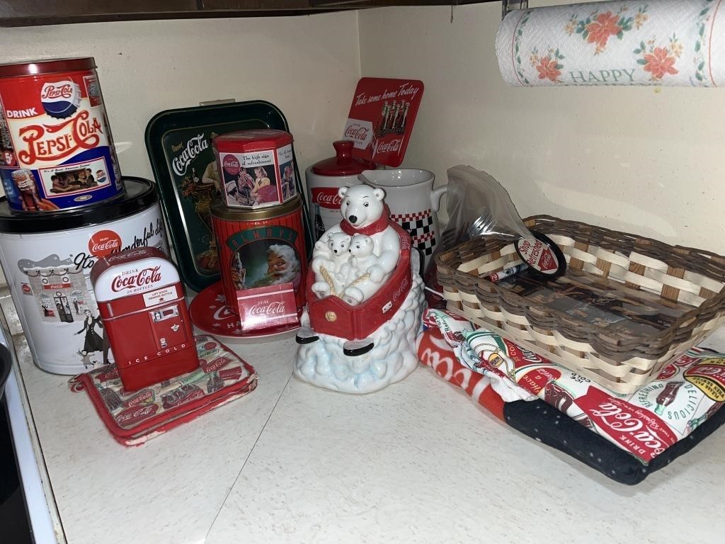 Coca-Cola Items on Counter Top