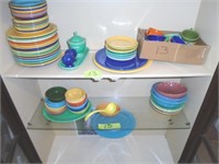 large selection of fiesta ware