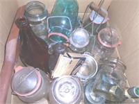 box of old canning jars