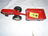 IH tractor and wagon