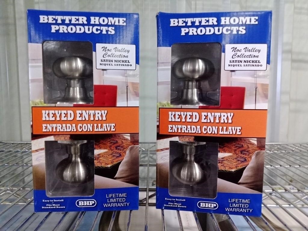 (2) Better Home Keyed Entry Door Knob Sets
