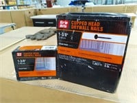 (2) Boxes 1-3/8" Cupped Head Drywall Nails