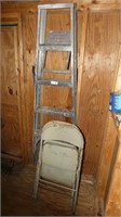 Aluminum Ladder & Folding Chairs