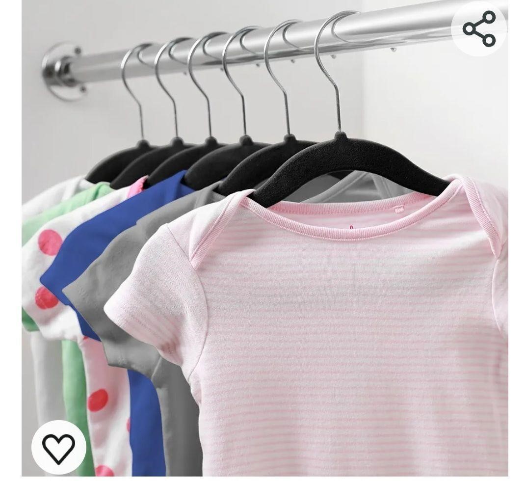 Velvet Baby Hangers Infant/Toddler Clothes 25Pk