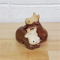 Vintage Laying/Leaning Cows Salt & Pepper Shakers