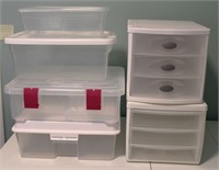 Plastic Storage Totes set 6