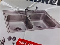 Kindred Stainless Steel Double Bowl Kitchen Sink