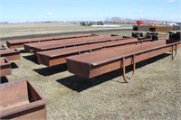 (5) Metal 20' Feed Bunks