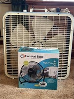 Box Fan and Floor Fan