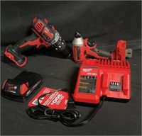 Milwaukee Tool Kit w/ 1/2” Hammer Drill, 1/4”