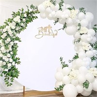 White Round Backdrop Cover 7.2x7.2ft White Circle