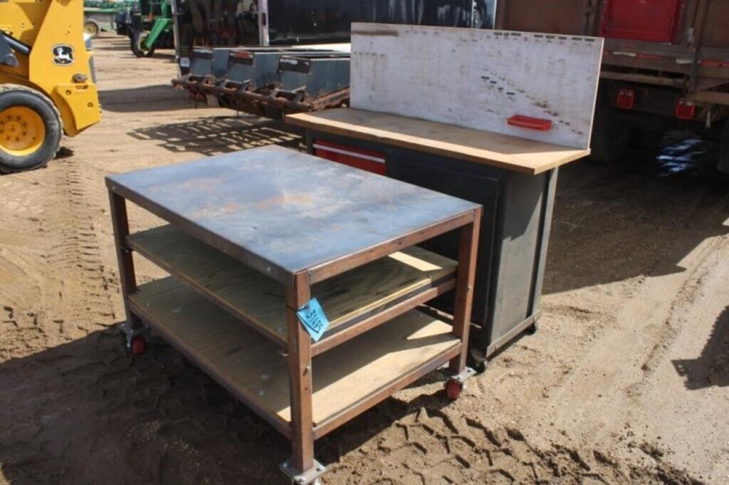 Hmde Rolling Welding Table & Tool Cabinet