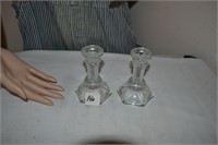 Vtg Homco Glass Candlesticks