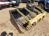 MDS 66" SS Manure Bucket w/ Grapple #