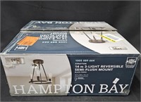 Hampton Bay 14" 3-Light reversible semi flush