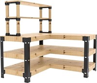 FLEXIMOUNTS Steel Workbench Kit 5 Legs with Shelf