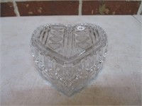Crystal Heart Shaped Trinket Box