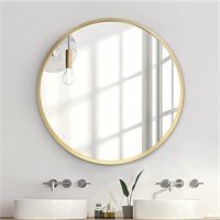 ZENIDA Round Wall Mirror,24-inch Large Circle