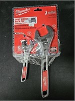 Milwaukee 2 piece 6" and 1" adjustable wrench set